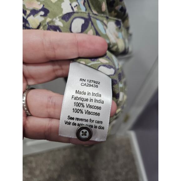 Mountain Khakis XS Floral Button Front Dress Viscose Boho Cottagecore SS - Picture 3 of 7